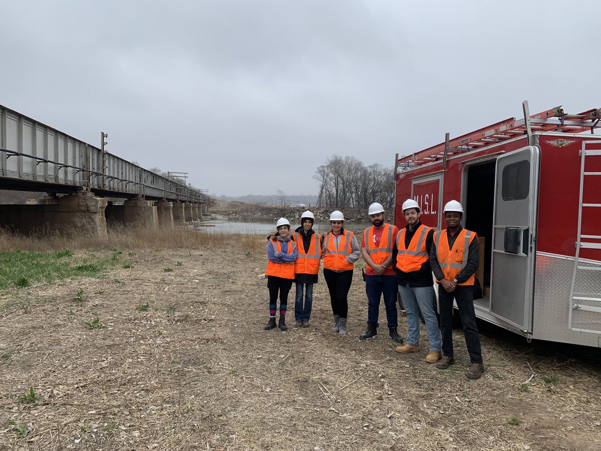 dlinzell's tweet photo. Great having @NebEngineering @UNLincoln research group back in field last week riding the weather rollercoaster &amp; collecting data to advance AI &amp; IOT bridge monitoring &amp; management efforts for @NSF @unocist SMARTI project https://t.co/Wd6VZ5ykOW. Amazing PhDs &amp; Post-docs! https://t.co/fLjyvzMBFJ
