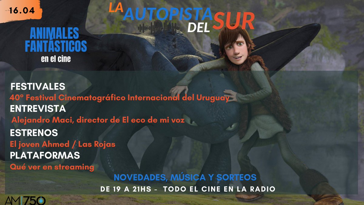 AutopistadelS's tweet photo. ¡HOY! en un rato, TODO EL CINE EN LA RADIO

Estrenos, recomendaciones, entrevistas, música, sorteos, ¡y mucho más!

@cinematecaURU

#Radio #cine #Estrenos #Recomendaciones #festival #FCIU #Uruguay #streaming https://t.co/tg0yeX1CC2