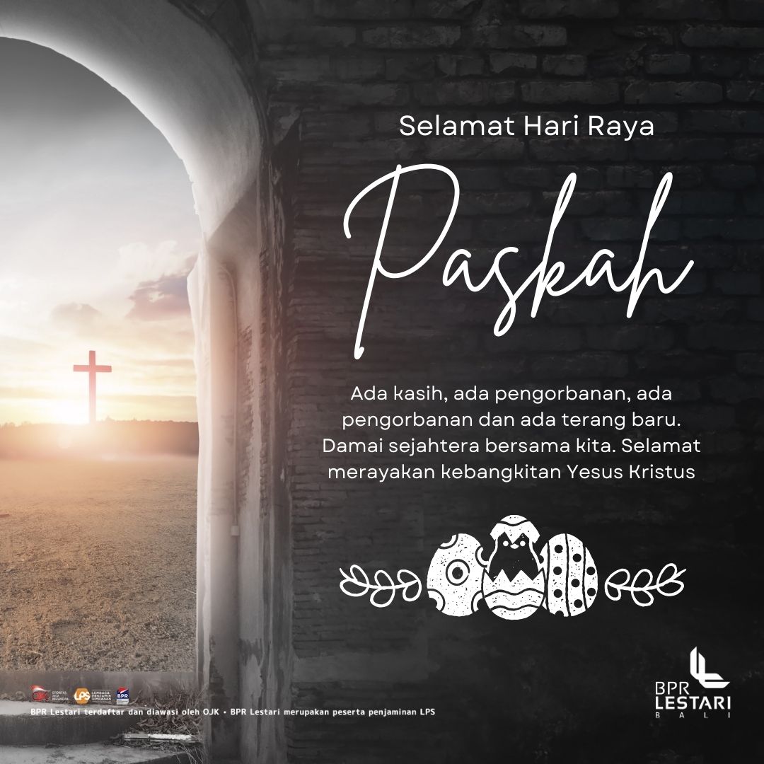 LestariHealthy's tweet photo. Semoga berkat Tuhan yang tak berkesudahan menyertaimu sepanjang waktu. Harapan terbaik untuk Paskah dan selamanya.
#LestariHealthy #BPRLestari #Paskah https://t.co/xyzWTTTpp2