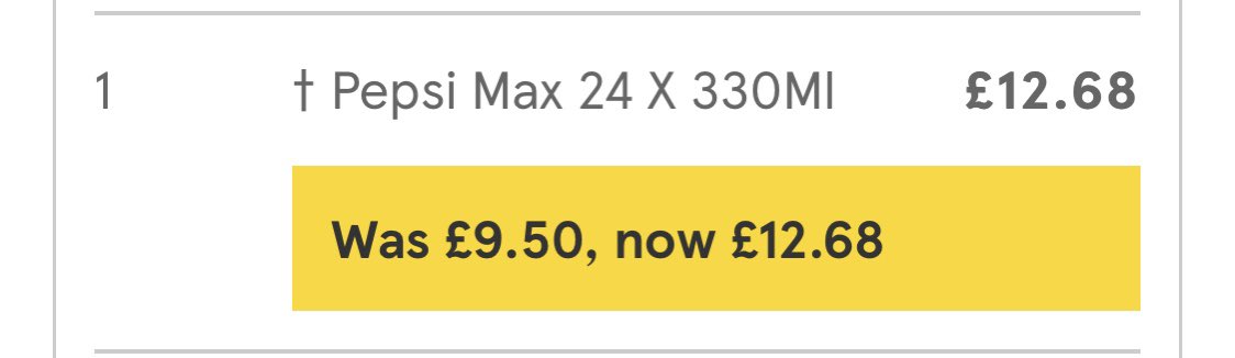 KSFJ1's tweet photo. @Tesco is there a problem with your system, this does not reflect your current grocery prices? https://t.co/Pkv09oNibl