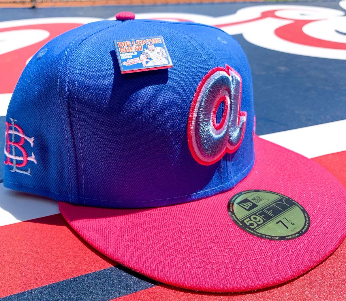 Braves Retail on X: Just dropped at the Braves Clubhouse Store 🔥 New Era  x Big League Chew 59Fifty & Youth 9Fifty Collection! Request to order  here:  While supplies last!   /