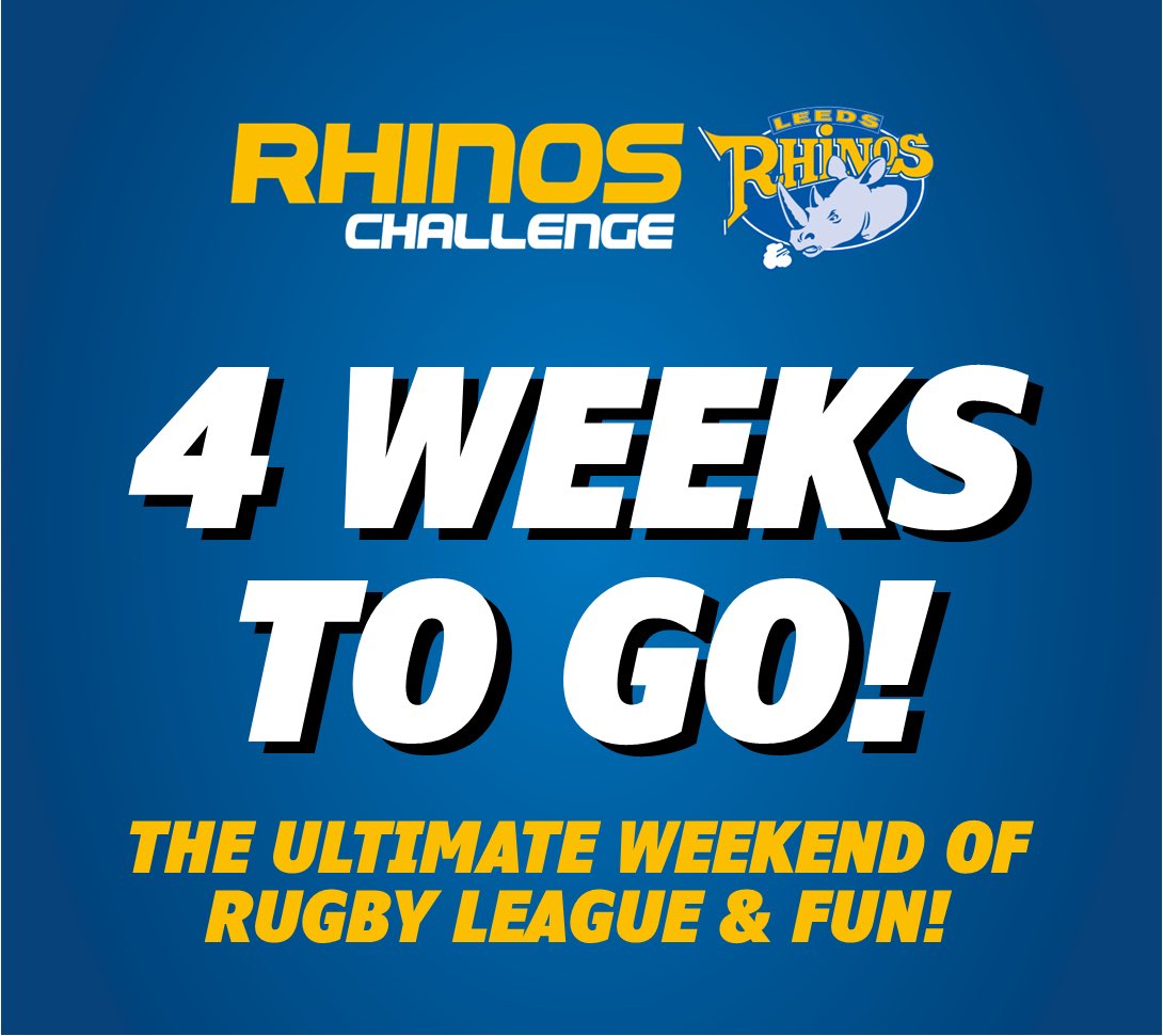 RhinosChallenge's tweet photo. The countdown’s on… who’s excited??!! 🏉😃🙌

#RhinosChallenge #TheUltimateTour https://t.co/zSXL1g9dN8