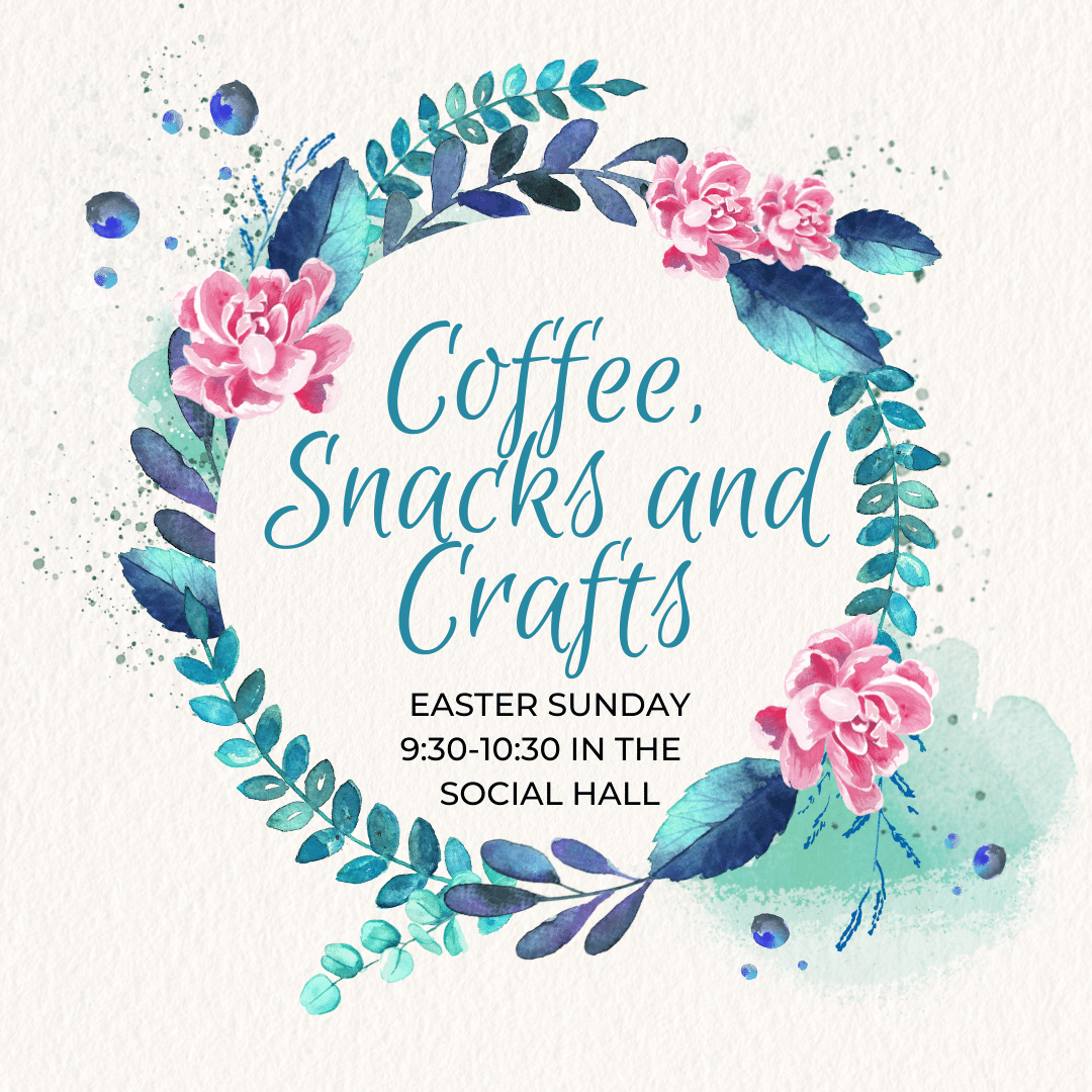 mtownumc's tweet photo. Join us between the 8:30 and 10:30 Indoor Easter Services for fellowship as we enjoy coffee, snacks and crafts! https://t.co/eI6Ts1HWtW