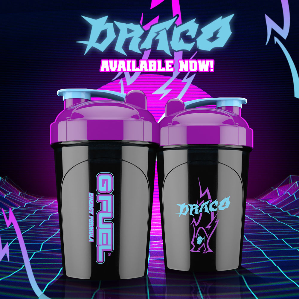 GFuelEnergy's tweet photo. 💜 𝗟𝗜𝗞𝗘 + 𝗥𝗧 to enter to win a BRAND-NEW, @JoeyPokeaim x #GFUEL "DRACO" Starter Kit! Picking 2 winners on Monday to celebrate the launch of these bad boyz! 😈 💦 

🛒 𝗚𝗘𝗧 𝗬𝗢𝗨𝗥𝗦: https://t.co/UgpfKk6KYb https://t.co/JlbxelJXR3