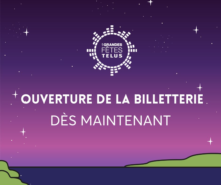 😎La billetterie est maintenant ouverte! Merci d'encourager un festival local avec des artistes québécois et internationaux.🤩 

Un GROS PARTY vous attend en août prochain! 🎉

ACHETER ---- lesgrandesfetes.com/billetterie/