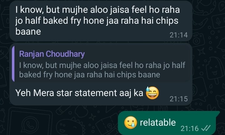 shreya_smile29's tweet photo. When you're overworked and unable to find a moment to breathe, exhaustion is no stranger.
I call fatigue my friend who hugs me early in the morning, and other times it creeps up on me and hits me in the afternoon. Ft. @uff_ranjan
थोड़ा खुली हवा में साँस लेले
#relatablemuch? :/ https://t.co/FZslsU3KW8