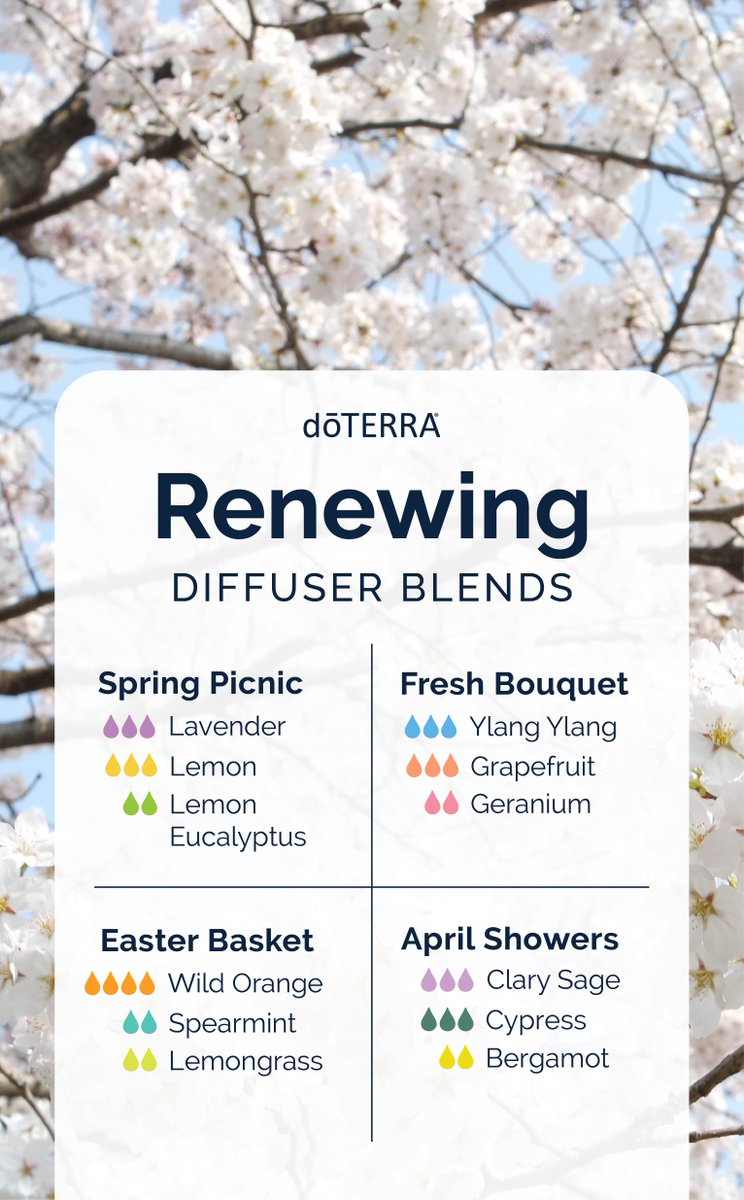 doterra's tweet photo. Tiptoe through the tulips and enjoy the rejuvenation of a fresh season. Or, if your sinuses are keeping you inside, just try one of these diffuser blends! 🌷

Learn more at https://t.co/6L5ykPqJlR

#doterra #essentialoils #springtime #diffuserblend https://t.co/IPZGWZ83Sj