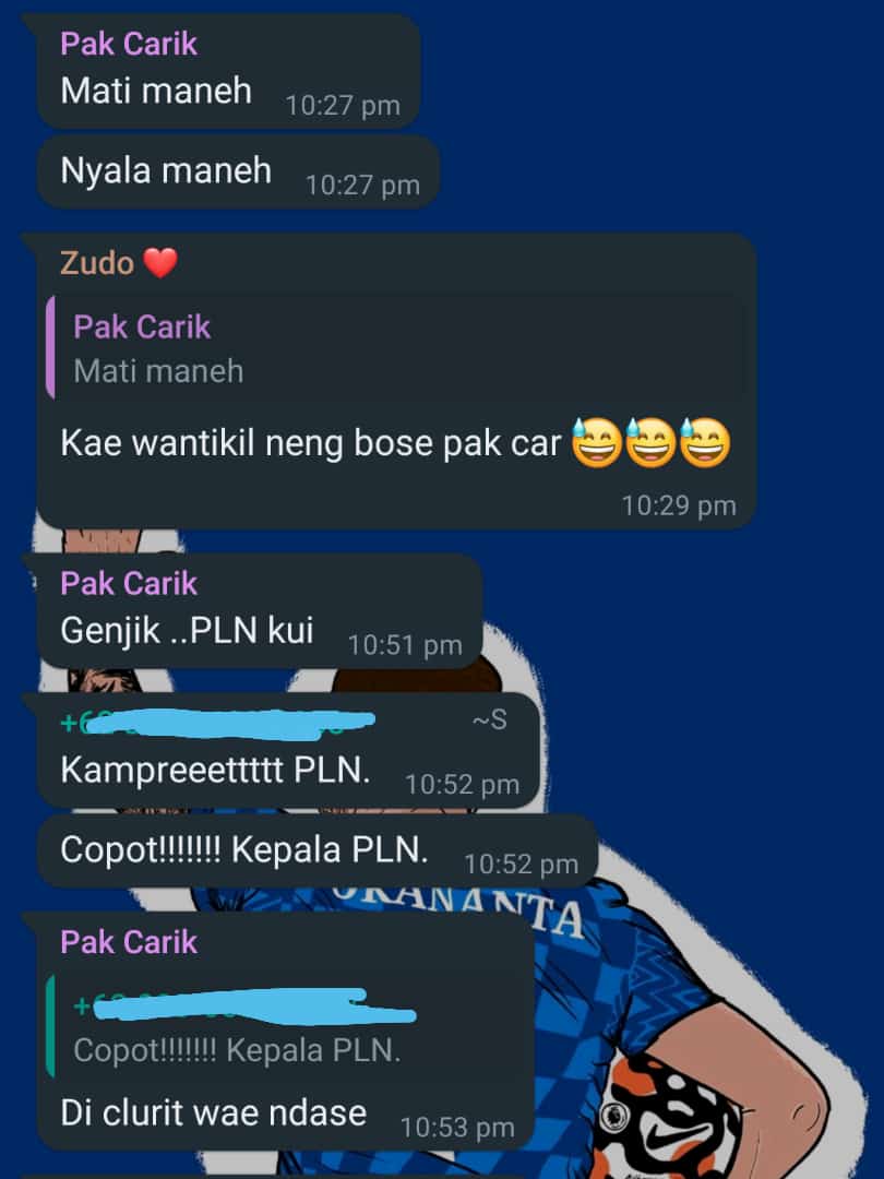 Okapetur's tweet photo. Saat ga ada ujan ga ada angin tp Listrik padam. Carik ku nih bossss https://t.co/U93zP2PdBw