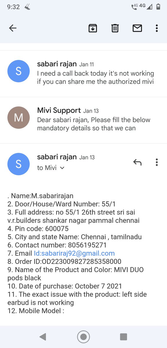 msrdhoni's tweet photo. It's been more than two montHs still my defective product has not been picked up no one replying for emails worst service by mivi https://t.co/ExBQOCWHE0