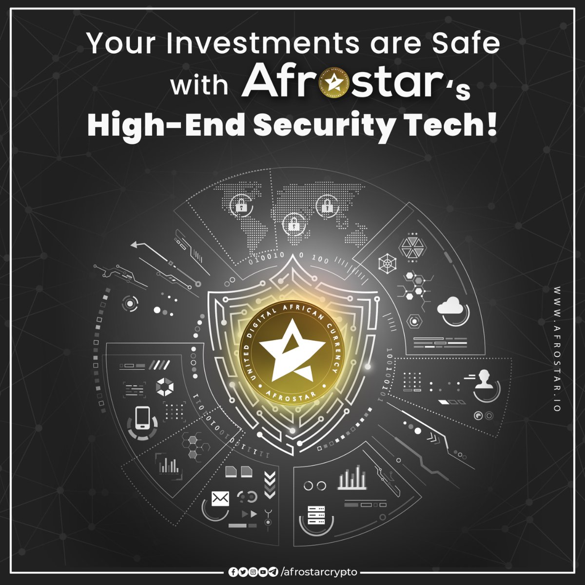 Afrostar provides High-End security for all the investments... Get into Afrostar now!

#Afrostar #AfrostarToken #Crypto #BlockChain