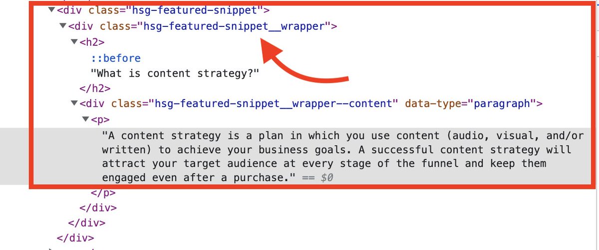 JonasSickler's tweet image. How does Hubspot win so many featured snippets?

Teamwork.

SEOs work with content writers, designers, UX teams, and developers to build these modules at the top of blog posts that target keywords with definitional intent.

This is what holistic SEO strategy looks like in action.