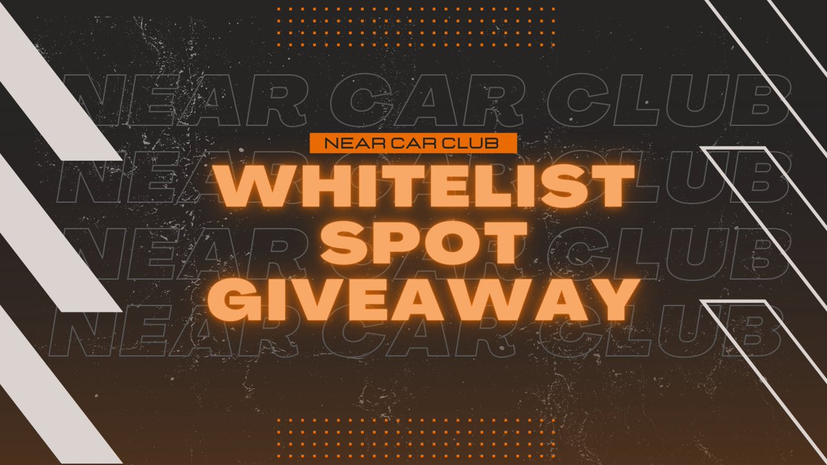 NearCarClub's tweet photo. Hey guys, to celebrate our discord hitting 100 members in a day we're giving away another 10 WL for all of you.

All you have to do is:
💠Follow @NearCarClub 
💠Like, RT &amp; tag 2 friends
💠Follow us on discord https://t.co/TbxIAUZopc

🚨Giveaway is open for 24 hours https://t.co/a347i7UDoV