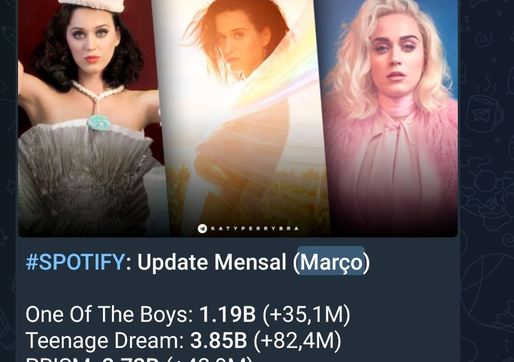 perryside's tweet image. contagem com bug não vale.. agora vamos aos dados reais do mês de março: OOTB +35m e BTW +18m, detalhe que OOTB segue fazendo que chromatica tbm
mais um adento: Katy tá fazendo mais streams diários que ela mesmo a Gaga tendo mais álbuns