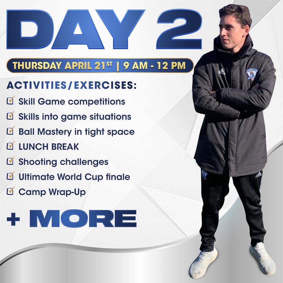 ⭐️⚽️ANNOUNCEMENT⚽️⭐️
REAL JFC is having a BALLER CAMP over spring break open to 2015-2013 Boys and Girls!! Click the link below to register!!
docs.google.com/forms/d/e/1FAI…