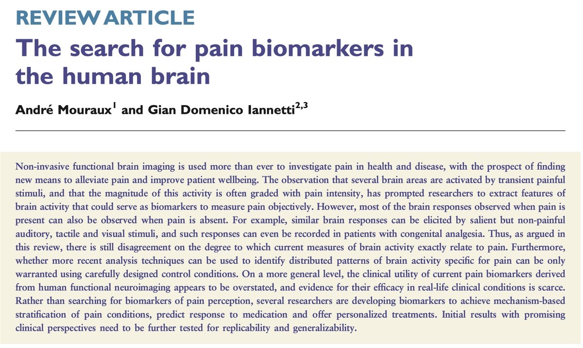 altThinq's tweet photo. "The search for pain biomarkers in the human brain" Open access https://t.co/VmEWC9KdQb https://t.co/niX8X0dZA4