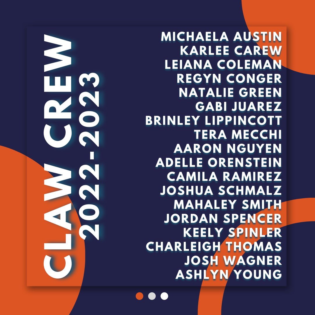 bhsclawcrew's tweet photo. Congratulations to the members of Claw Crew 2022-2023! https://t.co/IkhYFbAIga