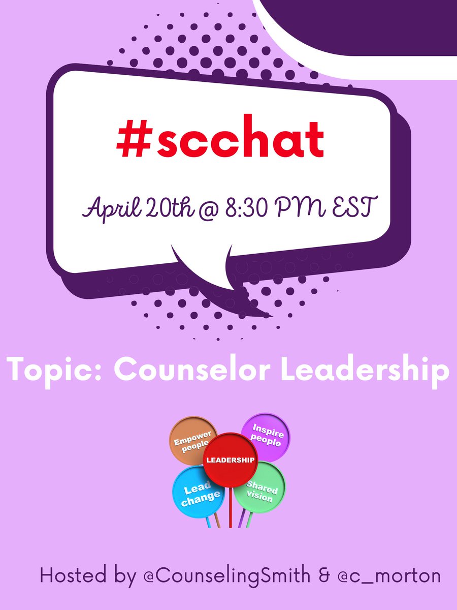 Please share the date!  #scchat <a href="/ASCAtweets/">ASCA</a>  <a href="/SSpellmanCann/">Susan Spellman Cann</a> @ecmmason @counselorwebb <a href="/sch_counselor/">Danielle R Schultz, PhD, LPC</a> <a href="/CounselingGeek/">Jeff Ream (The Counseling Geek)</a> <a href="/CounselorBDavis/">Brittanie Davis</a> <a href="/RebBurkhart/">Rebecca Burkhart</a> <a href="/Ms_Robertson84/">Dr. Adrianne Robertson NCC, LCPC</a> <a href="/EHordyskiLuong/">Erin Luong</a> <a href="/AngelaAverySC/">Angela Avery</a> <a href="/CounslrSHANNON/">Shujuan Hill Shannon (She/Her)</a> <a href="/CounselorClark/">Jen Wronkovich-Clark</a> <a href="/TRhodriquez/">TIFFANY RHODRIQUEZ</a> @mnewmansc @EElementarySC <a href="/tmscounselor/">Carol Miller-Counseling Essentials</a>