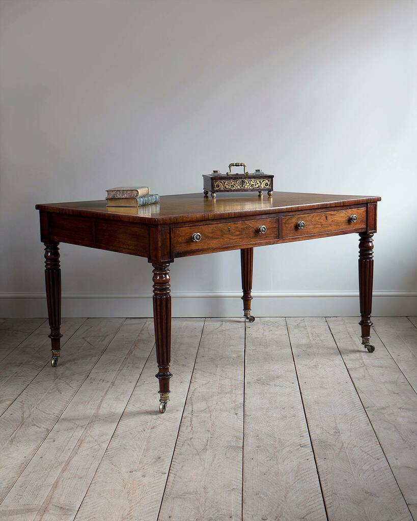 TF_Antiques's tweet image. New in: Impressive Late Regency rosewood library table. circa. 1825

_____

#antiquetable #librarytable #antiquedesk #vintagedesk #writingtable #antiquewritingtable #leathertopdesk #leatherdesk #rosewooddesk #rosewoodfurniture #antiquefurniture #antiques… instagr.am/p/CcawpIeoAP5/