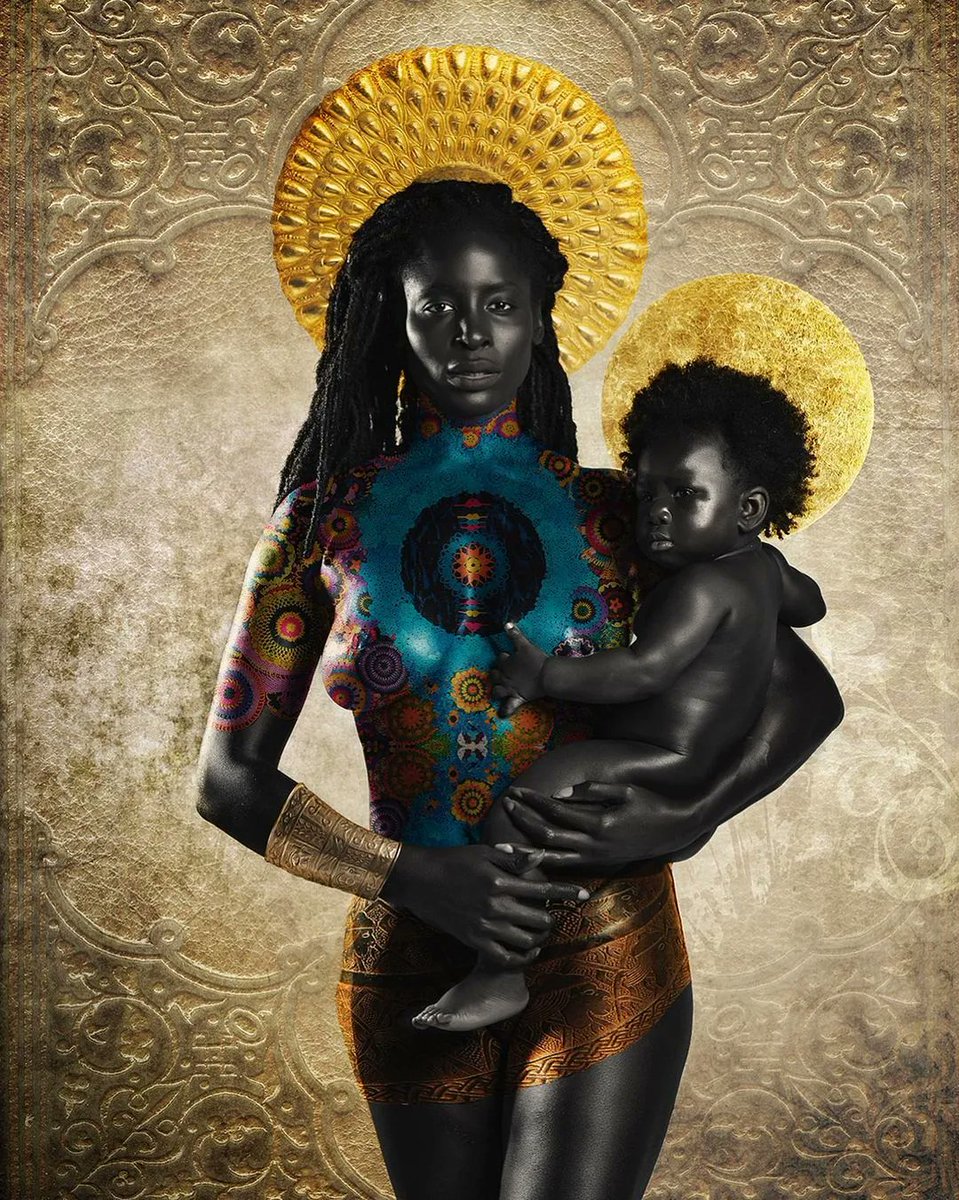 Photographer and mixed media artist Asiko with the powerful piece 'Mother', which is part of his 'She is Adorned' series. This series celebrates different facets of womanhood and represents the subjects in the visual language of traditional icons.

#beautifulbizarre