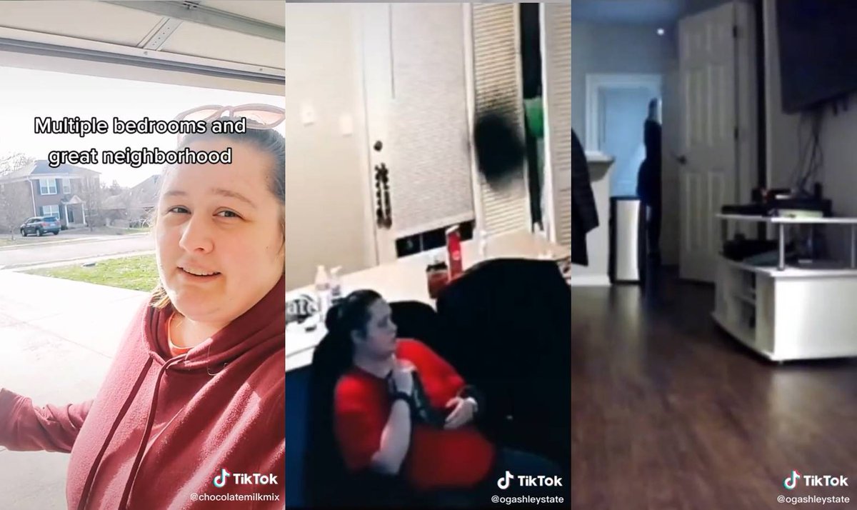 เธรดนี้จะมาเล่าเรื่องราวสุดหลอนของคู่รักใน tiktok ชื่อ ogashleystate ที่ทั้งสองได้ใช้เวลาตลอด 1 ปีตั้งกล้องบันทึกภาพเหตุการณ์สุดเหนือธรรมชาติที่เกิดขึ้นภายในบ้านใหม่ของพวกเขาจากข้าวของที่เคลื่อนที่ไปมาได้เอง มีเสียงดังลึกลับไม่ทราบสาเหตุ จนถึงขั้นถ่ายติดบางอย่างขึ้นมาจริงๆ!
