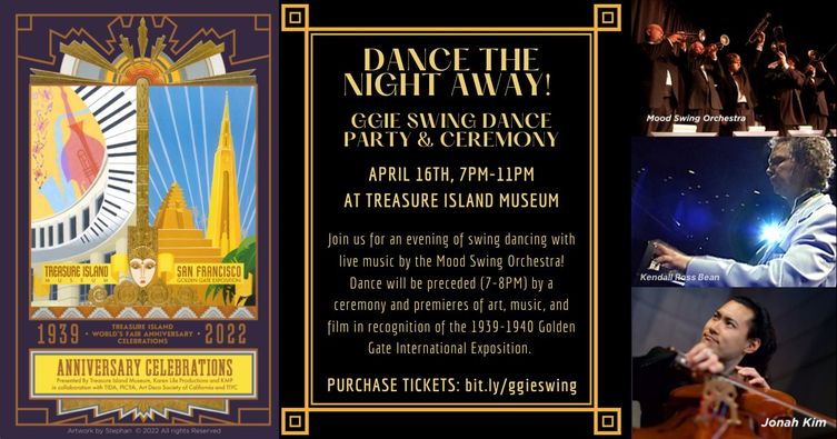 AMetropolis's tweet photo. Looking forward to tonite's event at @TIMuseum -Swing music and art in celebration of the 82nd anniversary of the GGIE "Golden Gate International Expo".  I will have artworks on view relating to the fair. Shall be a magical evening! https://t.co/mvpBm8HhQE https://t.co/5x7VmLOuxA