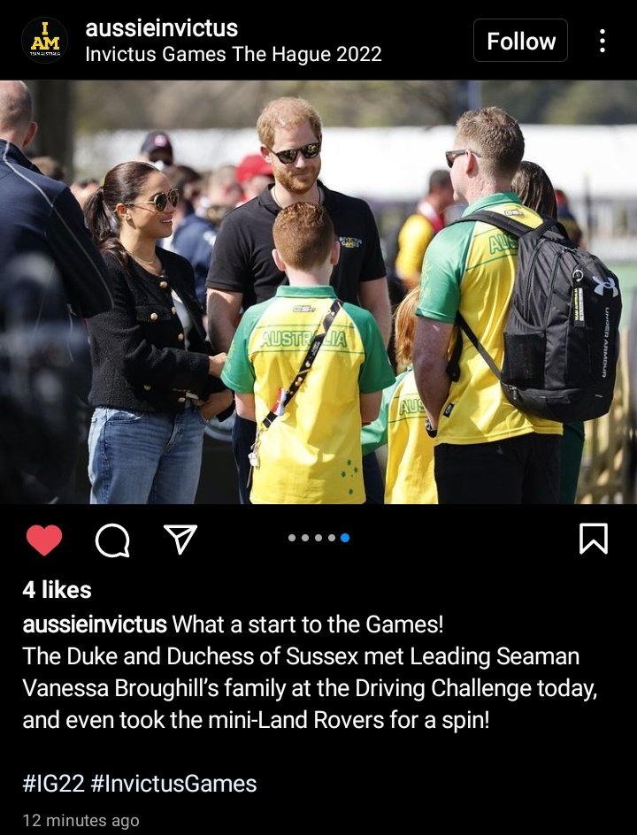 mmsfan2012's tweet photo. "what a start to the games! the duke and duchess of sussex met leading seaman vanessa broughill's family at the driving challenge today, and even took the mini-land rovers for a spin!" - #aussieinvictus
#IG22 #InvictusGames https://t.co/NENLsUib9P https://t.co/vT8Cmef8J7
