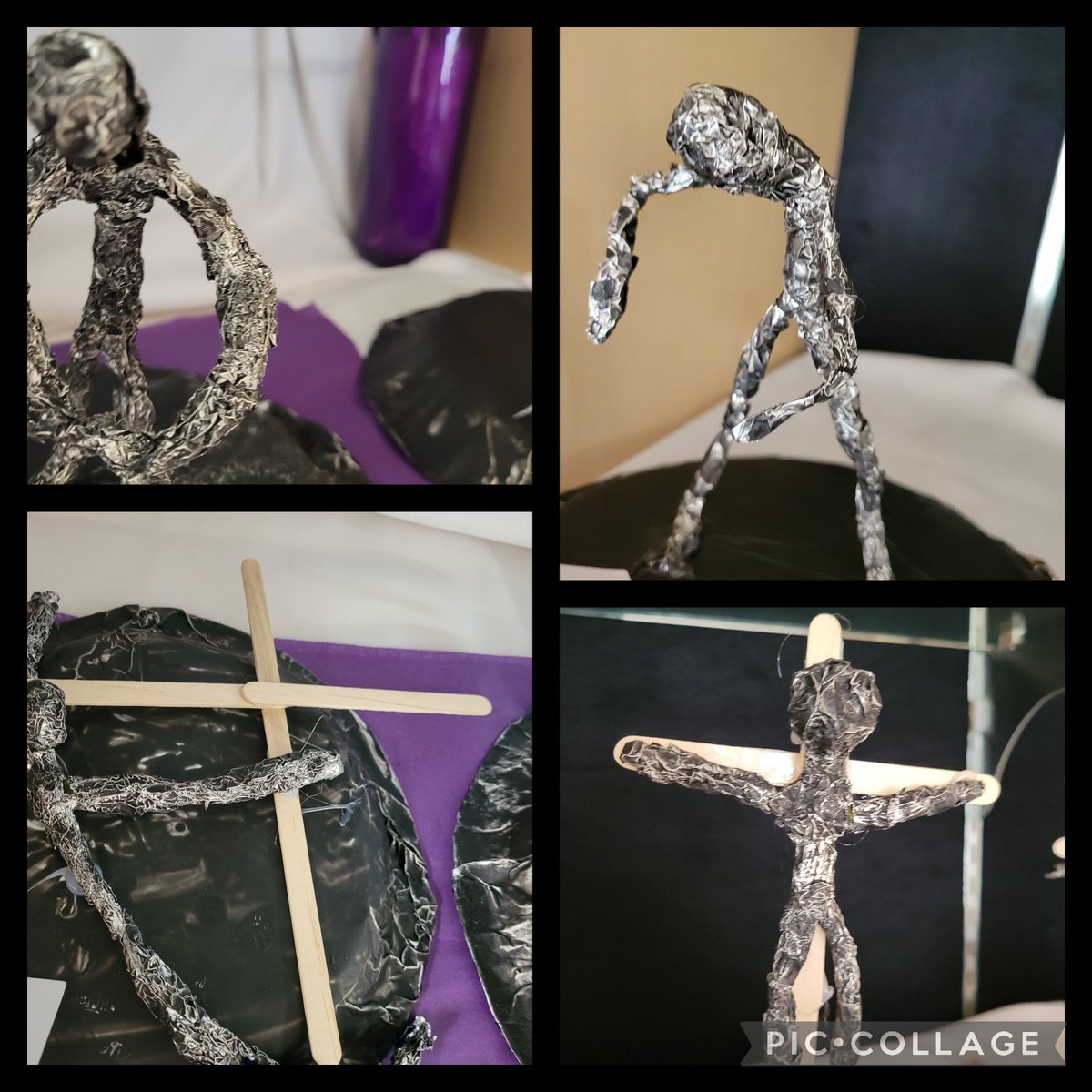 wcdsbStPaul's tweet photo. Stations of the Cross lovingly created and displayed by our grade 3/4 class @MrsRodgerswcdsb #Easter #WCDSBFaith #Powerful https://t.co/l2eaB69yE0