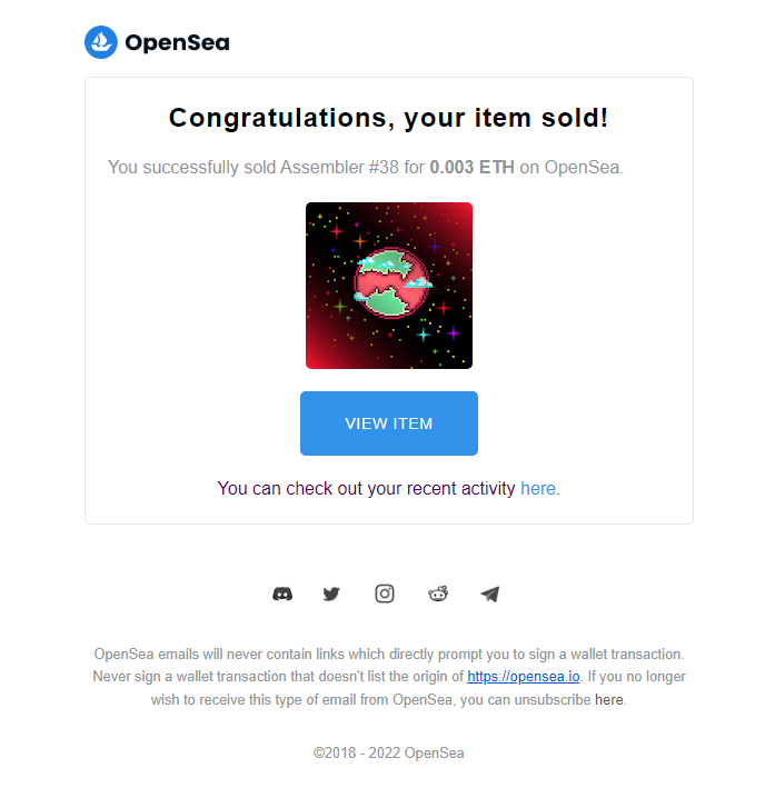 𝐀𝐬𝐬𝐞𝐦𝐛𝐥𝐞𝐫 sold out🪐😍New Owner will be participant in Giveaway from today!⭐Floor Price is still Unbeatable, its 0.004 So hurry up!⭐opensea.io/collection/shi…
#nfts #nftcollector #NFTcommunity #cryptoart #digitalart #art #nftartist #NFTGiveaway #ETH  #NFTdrops