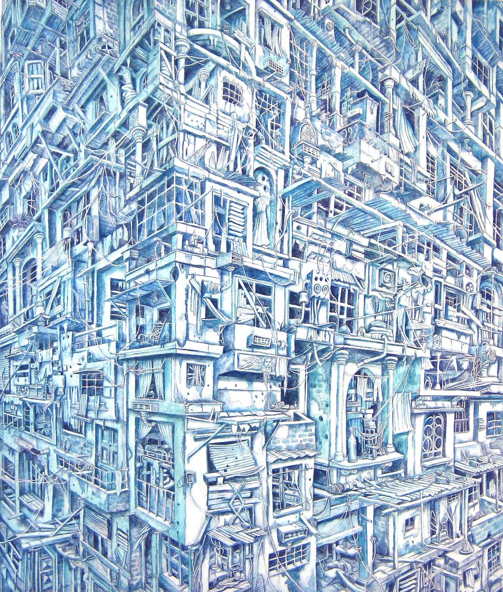 Façade, acrylic on canvas #painting #architecture