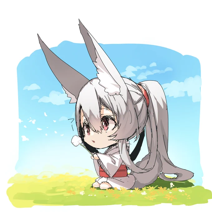 #深夜のひっそり落書き#生存報告落書きタンポポが綿毛になり始めた! 
