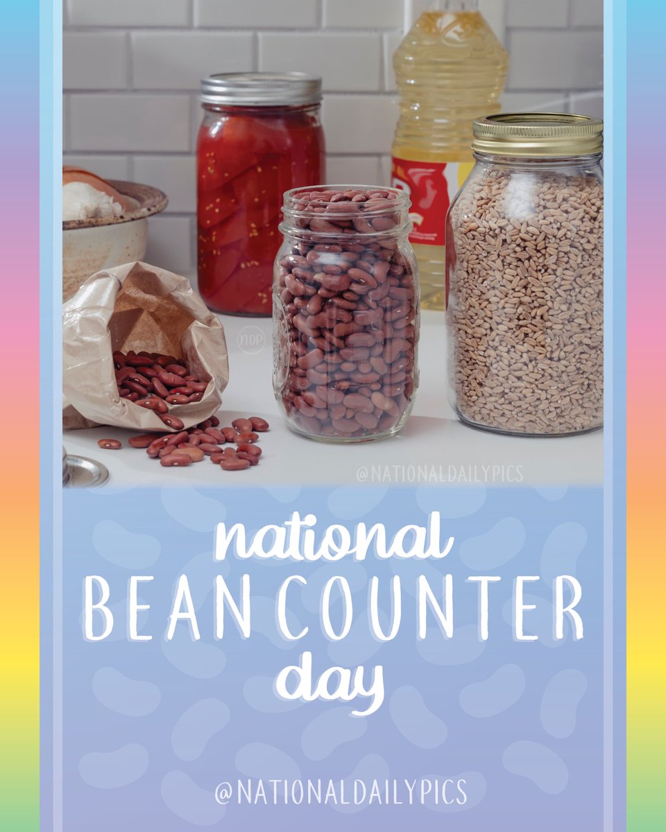 NationalDayPics's tweet photo. Happy National Bean Counter Day! 💙
Fun Fact: Kevin Wenig founded this day as a day off for accountants after tax season craziness!
💙💙Follow @NationalDailyPics on instagram for more!💙💙
#NationalBeanCounterDay #BeanCounterDay #NationalBeanCounterDay2022 #NationalDailyPics https://t.co/l1p75HXbDK