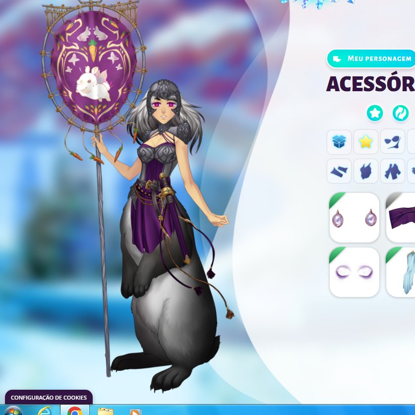 se n fosse esse capacete e esse bagulho horrendo de coelho o traje n teria ficado de todo mal