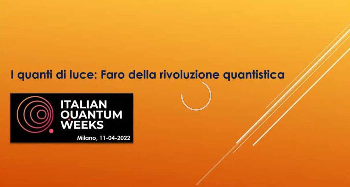 Our group member Giacomo <a href="/GCorrielli/">Giacomo Corrielli</a> partecipated to the #ItalianQuantumWeeks with an intereseting dissemination seminar about the nature of light and its applications to quantum technologies. Watch the full video here: youtu.be/MODdG5PbibU
<a href="/_IQWs_/">Italian Quantum Weeks</a> #Capable_ERC