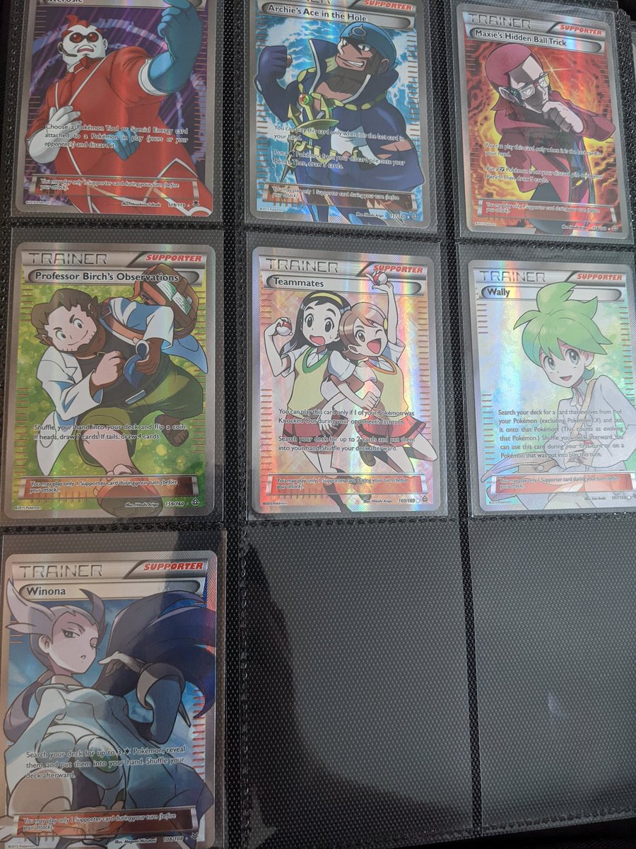 SteeloAndKri's tweet photo. @JuiceProphet We are collecting every Full Art Trainer card! #MyWayMonday #ShoutoutJuice https://t.co/JU6d5HoHpB