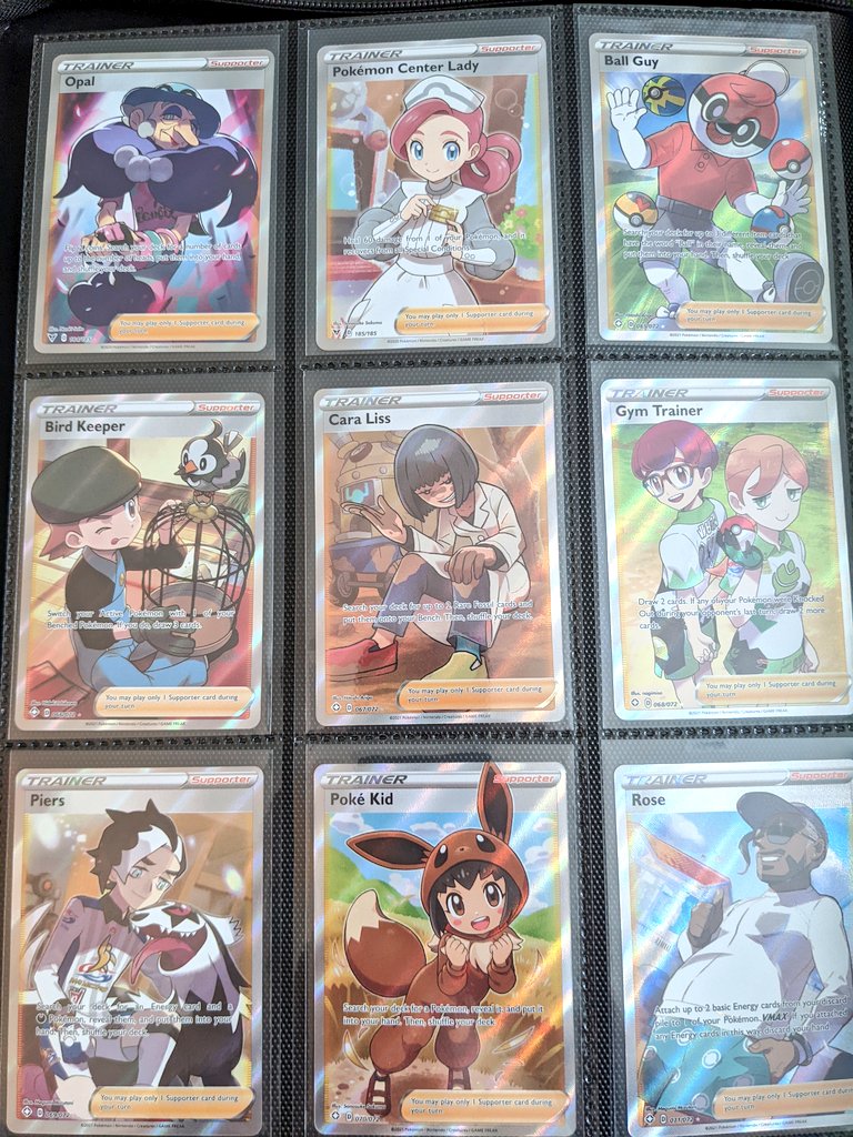 SteeloAndKri's tweet photo. @JuiceProphet We are collecting every Full Art Trainer card! #MyWayMonday #ShoutoutJuice https://t.co/JU6d5HoHpB