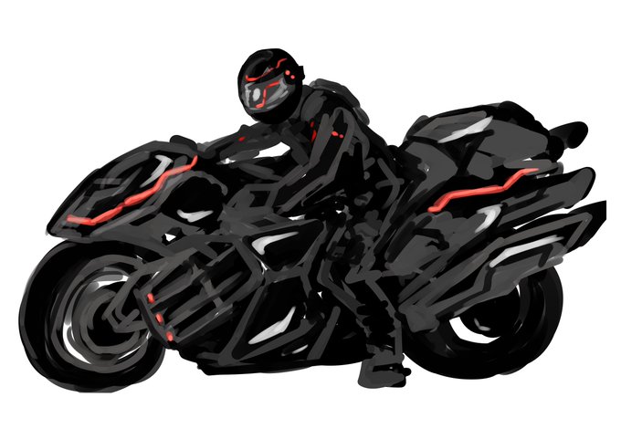 強そうなバイクを描いてみたかった 