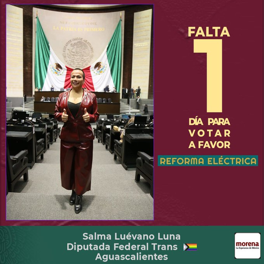 MarchacontraDis's tweet photo. #28M 

@SalmaLuevano
Diputada Federal 🏳️‍⚧️
Presidenta de la Comisión de #Diversidad en la Cámara @Mx_Diputados de Diputados - H. Congreso de la Unión.

Siempre con el Pueblo de México.

#HastaQueLaDignidadSeHagaCostumbre https://t.co/WyYrPvy88Z