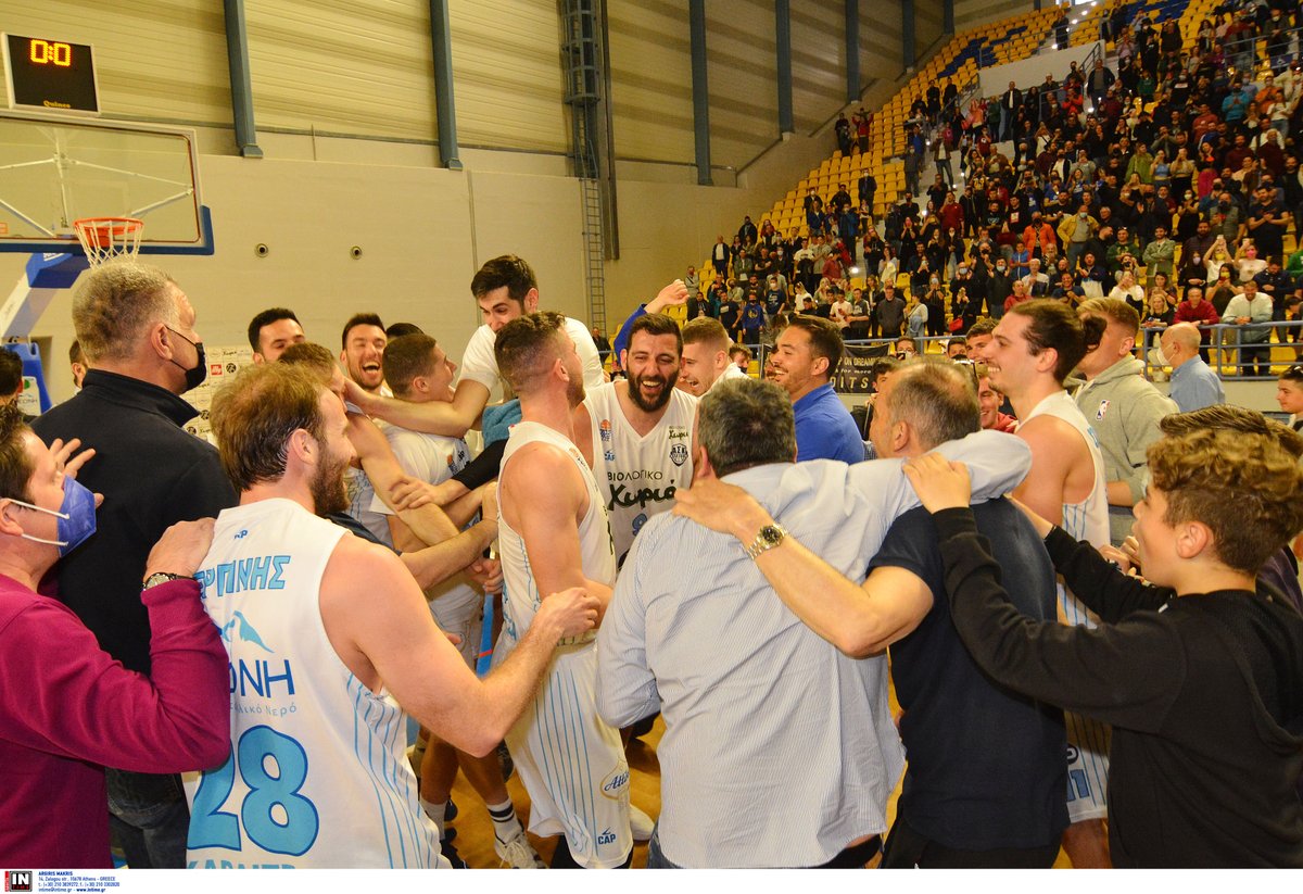 HellenicBF's tweet photo. Πανηγύρισε την άνοδο στην Α1 Ανδρών η Καρδίτσα μετά τη νίκη της επί της Καβάλας! #A2Men https://t.co/QgUH8EBgvd