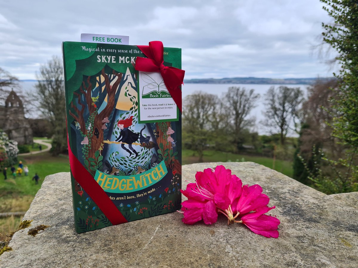 'She looked at the old broom in her hands. 'You want me to sit on this??' A copy of Skye McKenna's  #Hedgewitch is hiding out at Dunimarle Castle in Culross today. #IBelieveInBookFairies 
#TBFHedgewitch #DebutBookFairies