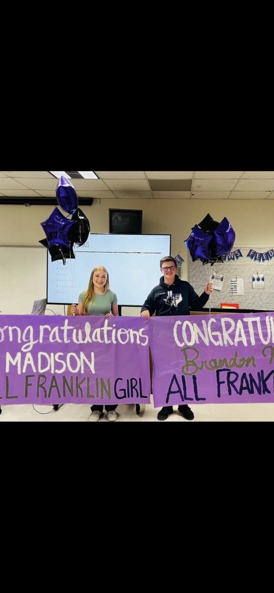 Gabrielsb1971's tweet photo. Congratulations @madisonblancoo for being named the All Franklin Girl and @BMarshh the All Franklin Boy. Thank you to all of Madison’s teachers, Coaches and Administration through all the years for helping her achieve this! #EPISD #FranklinHS #ProudDad https://t.co/ubCbd9vIdA