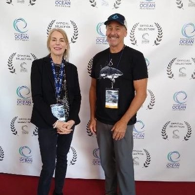 DarkHobby's tweet image. A huge thank you to the International Ocean Film Festival for hosting 'The Dark Hobby'. @oceanfilmfest

Photo: Paula Fouce, director and David McGuire, Nat Geo Explorer &amp;amp; Shark Stewards

#IOFF2022 #IndieFilm #DocumentaryFilm #WildlifeDocumentary #ReefWildlife #SaveOurFish