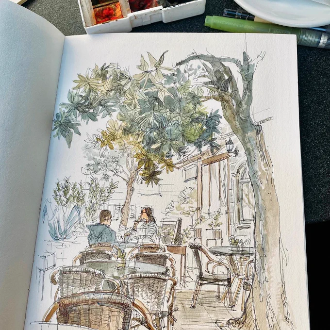 Some sketches while making a visa run this weekend 💨 