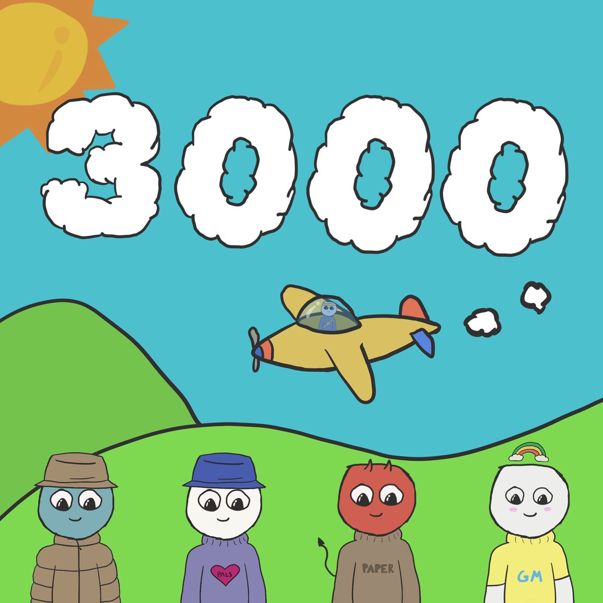 PaperPalsNFTs's tweet photo. 🌟We now have over 3000 Pals on Twitter!

🦋To secure whitelist all you have to do is Retweet, Follow us, and turn on post notifications! (Up until 5k followers) 

Come join the Paper Gang💜 https://t.co/uh38ysN7vf