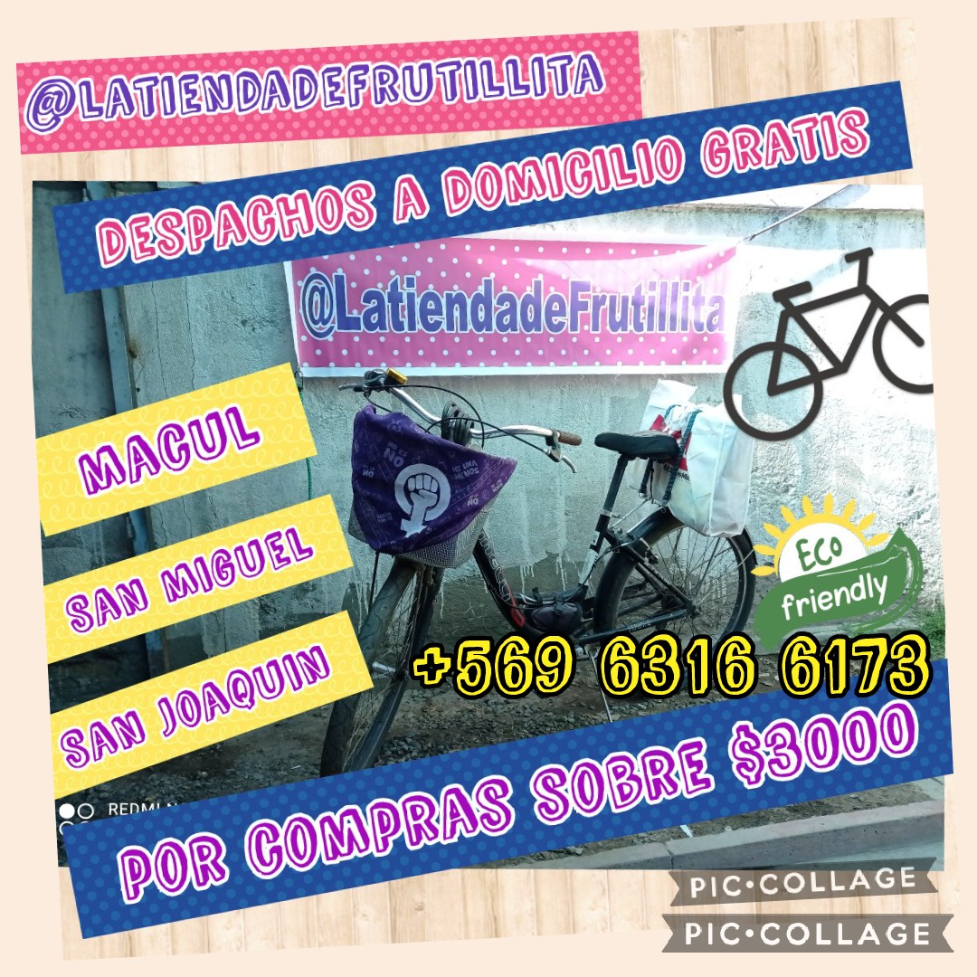 gatica_fernanda's tweet photo. @munisanjoaquin #latiendadefrutillita "un supermercado en tu hogar" despachos a domicilio de mercadería, arts. De aseo 
, Colaciones, snacks y demás 
Ubicados en #SanJoaquin https://t.co/pZwtYZsyKr