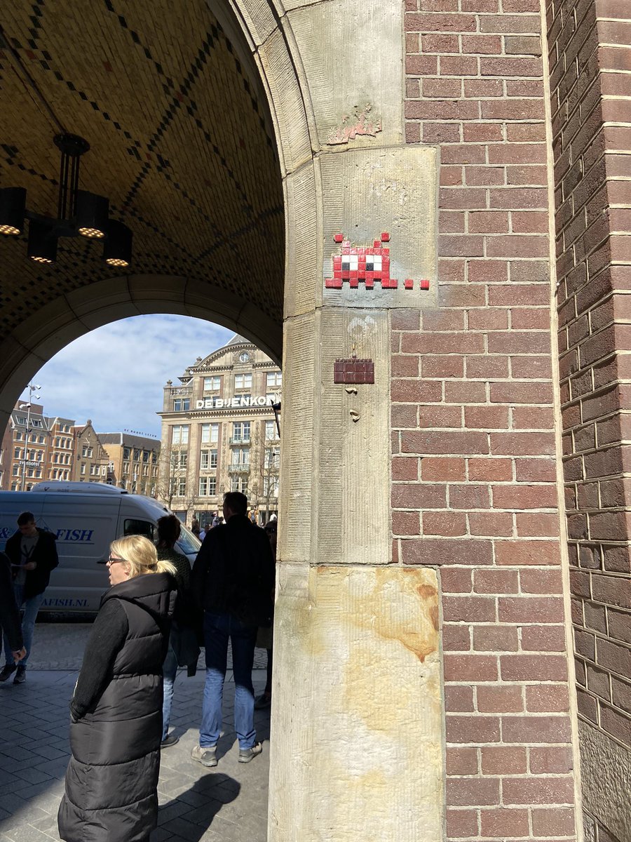 Saw a tiled space invader on an arch in Amsterdam this week