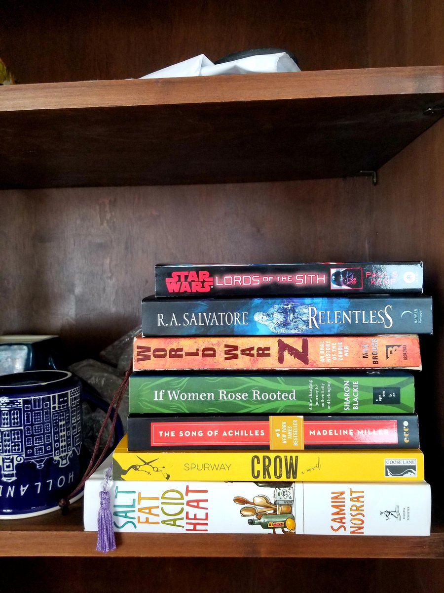 Our "moving cross-country on a super long road-trip" reads. #NovaScotiaBound