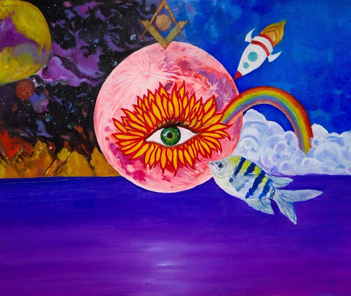 ipekchi_art's tweet photo. #PinkMoon 
~ Go Within
Oilpainting #art #pinkfullmoon #painting #PortfolioDay #originalart #sanat #universe #artist https://t.co/3Wv8PTnaJq