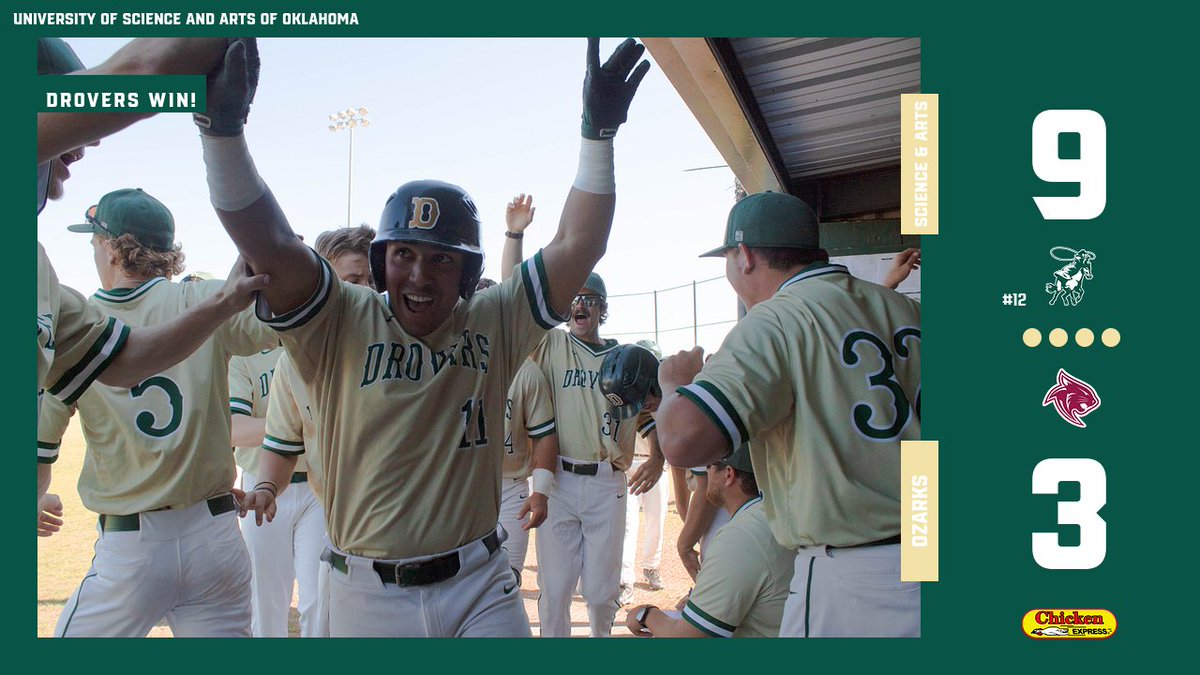 DroverAthletics's tweet photo. The Drovers 𝙎𝙒𝙀𝙀𝙋 the series against the Bobcats to extend the win-streak to 🔟!🔥

#DroverDUB x #DroverNation🐎 https://t.co/8GuvzFDDOa