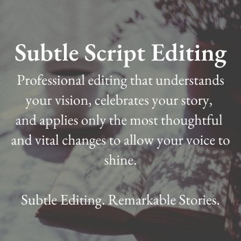 subtle_script's tweet image. Manuscript Assessment | Stylistic Editing | Copyediting | Proofreading

​Your story is one that only YOU can tell. I'm eager to help improve your manuscript without diluting your meaning, intention, or personal style. 

subtlescriptediting.com