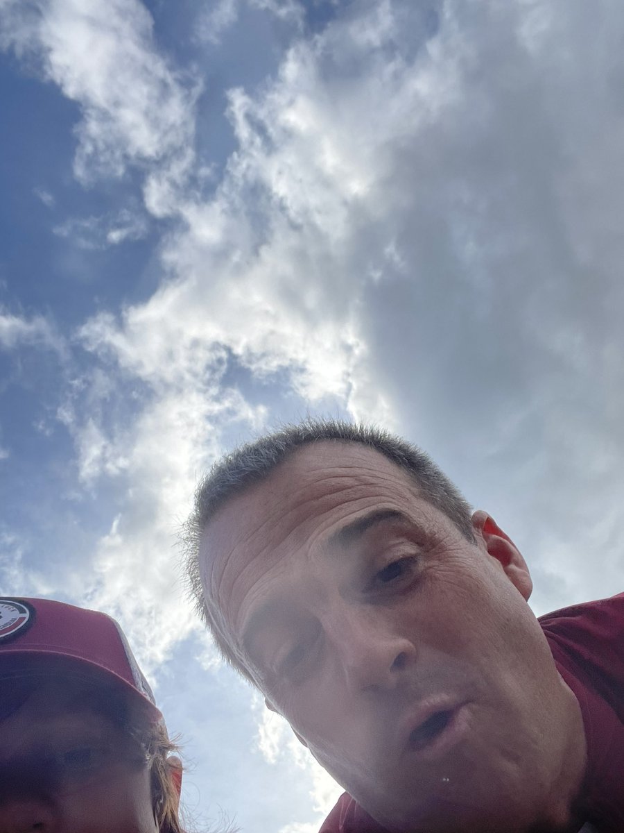 GraemClark's tweet photo. This is how the pics turn out when Duncan (my 10 YO) gets @CoachSBeamer to take a selfie with him during Gamecock Walk. https://t.co/qh2234sT2e